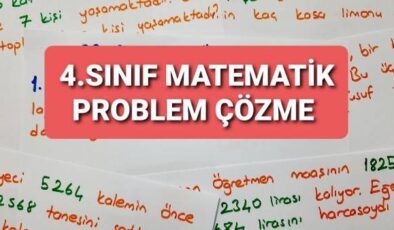 4.Sınıf Matematik Problemleri Nasıl Çözmeliyiz