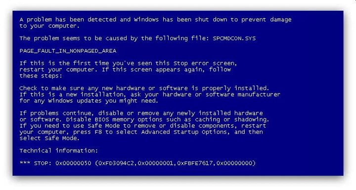Windows 10'un son güncellemesi mavi ekran sorununa neden oluyor
