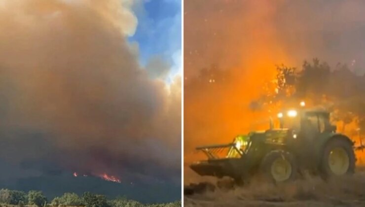 Yunanistan’daki orman yangını büyümeye devam ediyor, dumanlar Edirne’den görülüyor