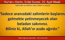 Enfal Suresi 24 ve  25: ‘Ma Yühyiküm’ Türkiyenin İhtiyacıdır