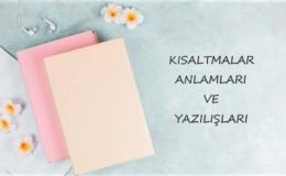 4. Sınıf Türkçe Kısaltmalar,Anlamları Ve Yazılışları