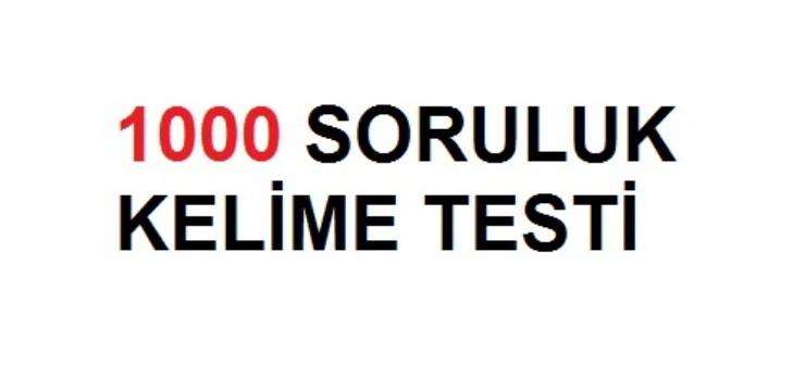 1000 Soruluk Vocabulary Testi