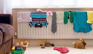 Evin kapalı alanlarında çamaşır kurutmanız bebeğinize zarar veriyor