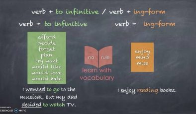 THE INFINITIVE AND – ing FORMS