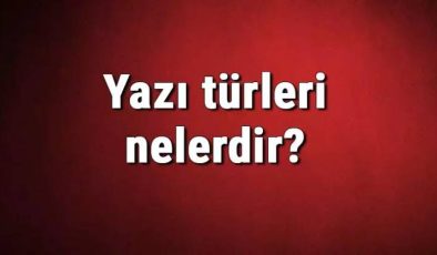 Düz Yazı Türleri