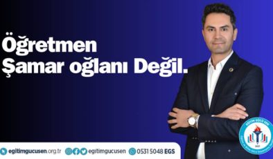 Öğretmen Sizin Uşağınız Değil Şamar oğlanı Değil