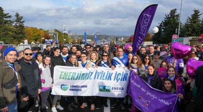 CK Enerji çalışanları, İstanbul Maratonu’nda “Eğitim Hakkı” için koştu