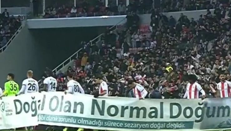 Normal doğum pankartının ardından yasak getirildi!