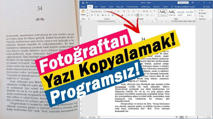Resimdeki Yazıyı Metne Çevirme