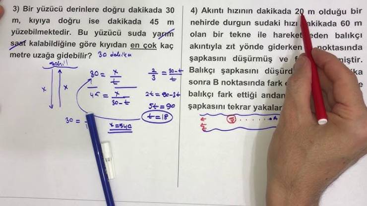 Nehir Problemleri (Fizik YGS  LYS Hazırlık)