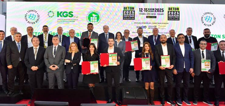 Beton Sürdürülebilirlik Konseyi (CSC) Sertifikası alan tesislere sertifikaları takdim edildi