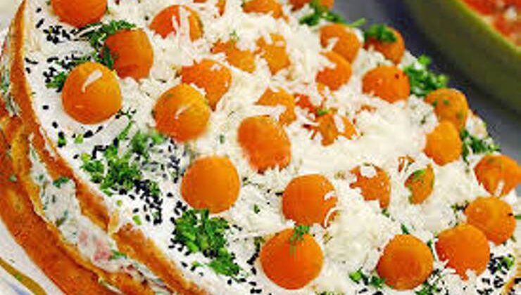Turşulu Salamlı Salata Pastası