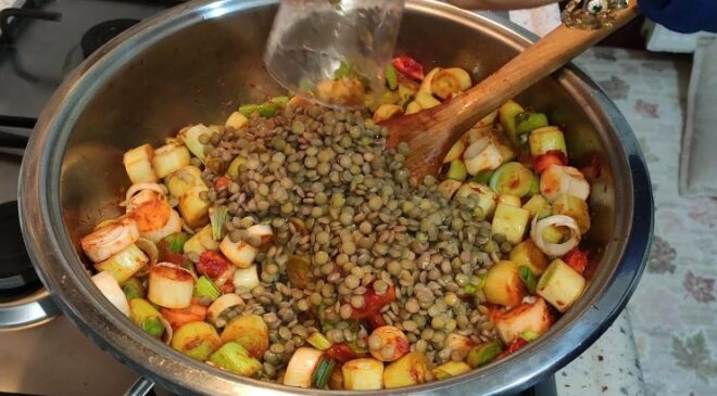 Pırasalı Mercimek Yemeği