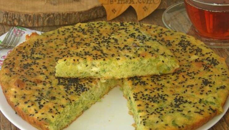 Fırında peynirli pırasa