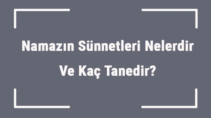 Namazın Sünnetleri Nelerdir? Maddeler Halinde Tam Liste