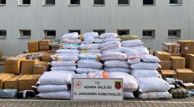 Adana’da 18 Milyon TL Değerinde Kaçak Tütün Ele Geçirildi