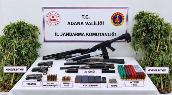 Kozan’da Jandarmadan Silah ve Uyuşturucu Operasyonu: Toprağa Gömülü Tabancalar Ele Geçirildi