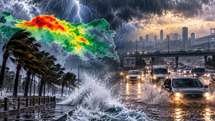 Meteoroloji’den Şiddetli Yağış ve Fırtına Uyarısı